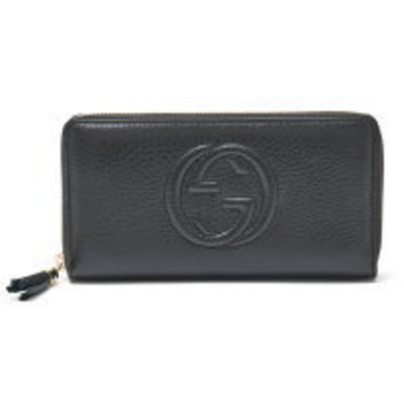 Gucci Soho Zip Wallet Leather Black - Picture 1 of 7